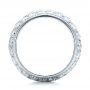  Platinum Custom Pave Diamond Wedding Ring - Front View -  100875 - Thumbnail