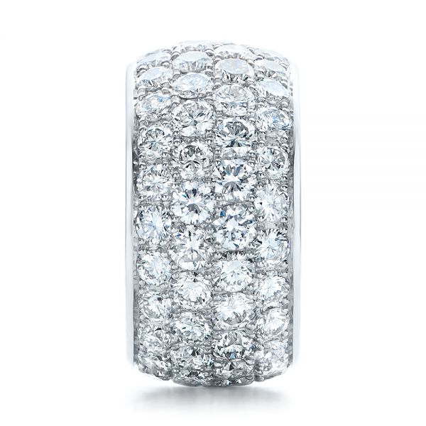  Platinum Custom Pave Diamond Wedding Ring - Side View -  100875