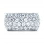  Platinum Custom Pave Diamond Wedding Ring - Top View -  100875 - Thumbnail