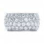 14k White Gold 14k White Gold Custom Pave Diamond Wedding Ring - Top View -  100875 - Thumbnail