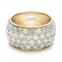 18k Yellow Gold 18k Yellow Gold Custom Pave Diamond Wedding Ring - Flat View -  100875 - Thumbnail