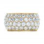 18k Yellow Gold 18k Yellow Gold Custom Pave Diamond Wedding Ring - Top View -  100875 - Thumbnail