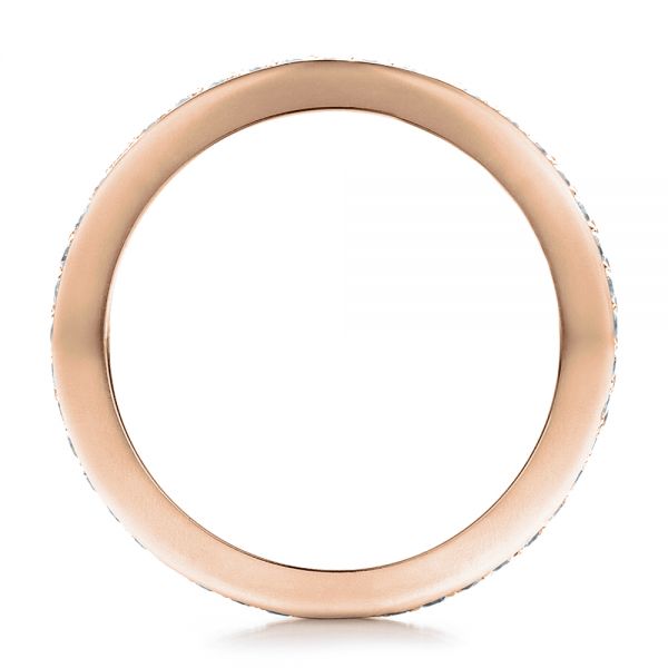 14k Rose Gold 14k Rose Gold Custom Pave Eternity Band - Front View - 1470