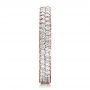 14k Rose Gold 14k Rose Gold Custom Pave Eternity Band - Side View -  1470 - Thumbnail