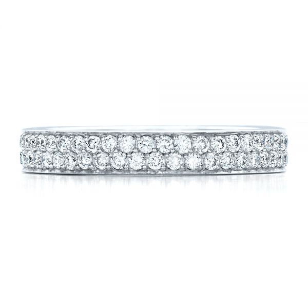  Platinum Custom Pave Eternity Band - Top View -  1470