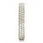 18k Yellow Gold 18k Yellow Gold Custom Pave Eternity Band - Side View -  1470 - Thumbnail