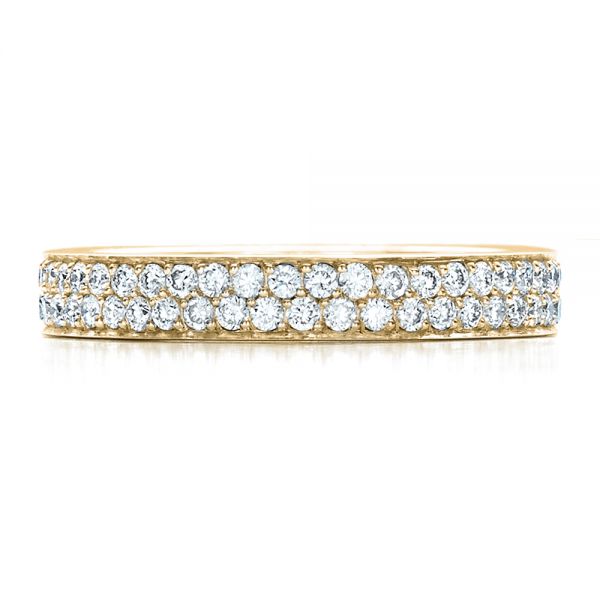 14k Yellow Gold 14k Yellow Gold Custom Pave Eternity Band - Top View -  1470