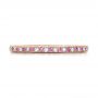 18k Rose Gold 18k Rose Gold Custom Pink Sapphire And Diamond Wedding Ring - Top View -  102171 - Thumbnail