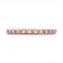 18k Rose Gold 18k Rose Gold Custom Pink Sapphire And Diamond Wedding Ring - Top View -  102171 - Thumbnail