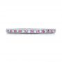 14k White Gold 14k White Gold Custom Pink Sapphire And Diamond Wedding Ring - Top View -  102171 - Thumbnail