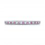  Platinum Platinum Custom Pink Sapphire And Diamond Wedding Ring - Top View -  102171 - Thumbnail