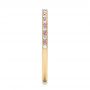 18k Yellow Gold 18k Yellow Gold Custom Pink Sapphire And Diamond Wedding Ring - Side View -  102171 - Thumbnail