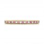 18k Yellow Gold 18k Yellow Gold Custom Pink Sapphire And Diamond Wedding Ring - Top View -  102171 - Thumbnail