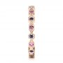 14k Rose Gold 14k Rose Gold Custom Pink And Blue Sapphire Eternity Wedding Band - Side View -  103429 - Thumbnail