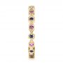18k Yellow Gold 18k Yellow Gold Custom Pink And Blue Sapphire Eternity Wedding Band - Side View -  103429 - Thumbnail