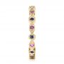 14k Yellow Gold 14k Yellow Gold Custom Pink And Blue Sapphire Eternity Wedding Band - Side View -  103429 - Thumbnail