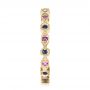 14k Yellow Gold 14k Yellow Gold Custom Pink And Blue Sapphire Eternity Wedding Band - Side View -  103429 - Thumbnail