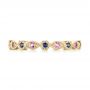 18k Yellow Gold 18k Yellow Gold Custom Pink And Blue Sapphire Eternity Wedding Band - Top View -  103429 - Thumbnail