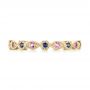 14k Yellow Gold 14k Yellow Gold Custom Pink And Blue Sapphire Eternity Wedding Band - Top View -  103429 - Thumbnail