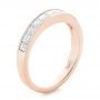 18k Rose Gold Custom Princess Cut Diamond Wedding Band