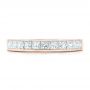 14k Rose Gold 14k Rose Gold Custom Princess Cut Diamond Wedding Band - Top View -  102400 - Thumbnail