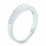  Platinum Platinum Custom Princess Cut Diamond Wedding Band - Three-Quarter View -  102400 - Thumbnail