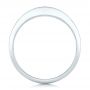 14k White Gold Custom Princess Cut Diamond Wedding Band - Front View -  102400 - Thumbnail