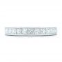 18k White Gold 18k White Gold Custom Princess Cut Diamond Wedding Band - Top View -  102400 - Thumbnail