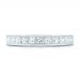 14k White Gold Custom Princess Cut Diamond Wedding Band - Top View -  102400 - Thumbnail