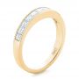 18k Yellow Gold Custom Princess Cut Diamond Wedding Band