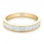 14k Yellow Gold 14k Yellow Gold Custom Princess Cut Diamond Wedding Band - Flat View -  102400 - Thumbnail