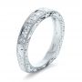  Platinum Custom Princess Cut Diamond Women's Wedding Band - Three-Quarter View -  1134 - Thumbnail