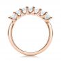 18k Rose Gold 18k Rose Gold Custom Radiant Diamond Wedding Band - Front View -  100806 - Thumbnail