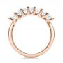 14k Rose Gold 14k Rose Gold Custom Radiant Diamond Wedding Band - Front View -  100806 - Thumbnail