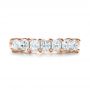 18k Rose Gold 18k Rose Gold Custom Radiant Diamond Wedding Band - Top View -  100806 - Thumbnail