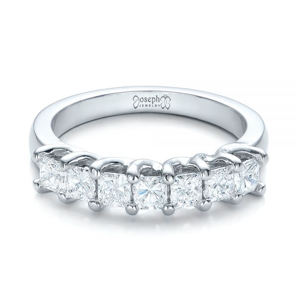  Platinum Platinum Custom Radiant Diamond Wedding Band - Flat View -  100806