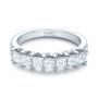 18k White Gold Custom Radiant Diamond Wedding Band - Flat View -  100806 - Thumbnail