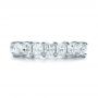 14k White Gold 14k White Gold Custom Radiant Diamond Wedding Band - Top View -  100806 - Thumbnail