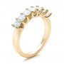 14k Yellow Gold 14k Yellow Gold Custom Radiant Diamond Wedding Band - Three-Quarter View -  100806 - Thumbnail