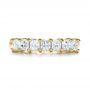 18k Yellow Gold 18k Yellow Gold Custom Radiant Diamond Wedding Band - Top View -  100806 - Thumbnail