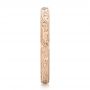 14k Rose Gold 14k Rose Gold Custom Relief Engraved Wedding Band - Side View -  102424 - Thumbnail
