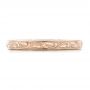 18k Rose Gold 18k Rose Gold Custom Relief Engraved Wedding Band - Top View -  102424 - Thumbnail