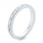  Platinum Platinum Custom Relief Engraved Wedding Band - Three-Quarter View -  102424 - Thumbnail