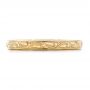 14k Yellow Gold 14k Yellow Gold Custom Relief Engraved Wedding Band - Top View -  102424 - Thumbnail