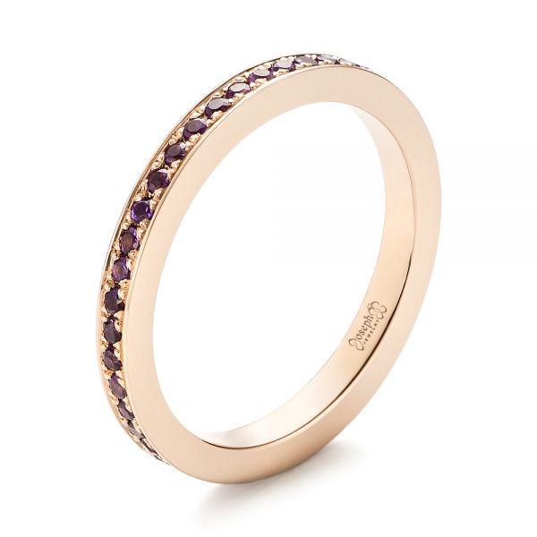 Custom Rose Gold Amethyst Eternity Wedding Band - reference design