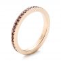 18k Rose Gold 18k Rose Gold Custom Amethyst Eternity Wedding Band - Three-Quarter View -  103164 - Thumbnail