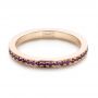 14k Rose Gold Custom Amethyst Eternity Wedding Band - Flat View -  103164 - Thumbnail