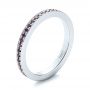  Platinum Platinum Custom Amethyst Eternity Wedding Band - Three-Quarter View -  103164 - Thumbnail