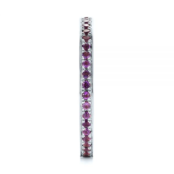  Platinum Platinum Custom Amethyst Eternity Wedding Band - Side View -  103164