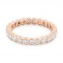 14k Rose Gold Custom Diamond Eternity Wedding Band - Flat View -  104872 - Thumbnail